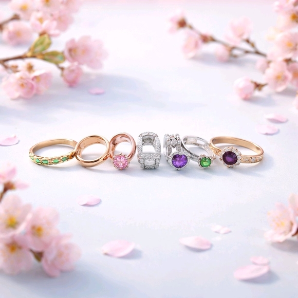 Assorted Women’s Fashion Rings Set in Mixed Colors - Picture 7 of 8